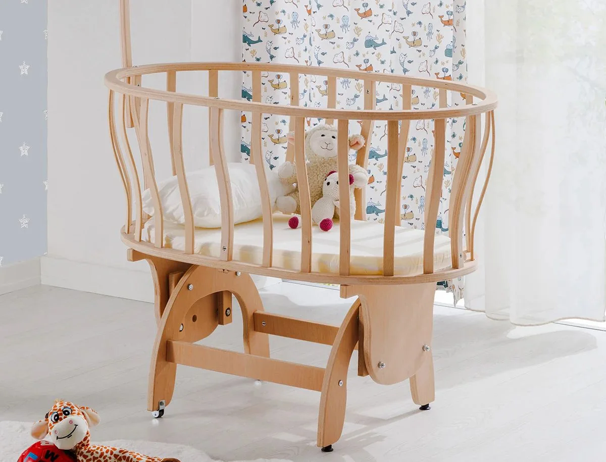 BabyWho Prato Shtrat Natural Wood – Djep për Bebe 50×90 cm