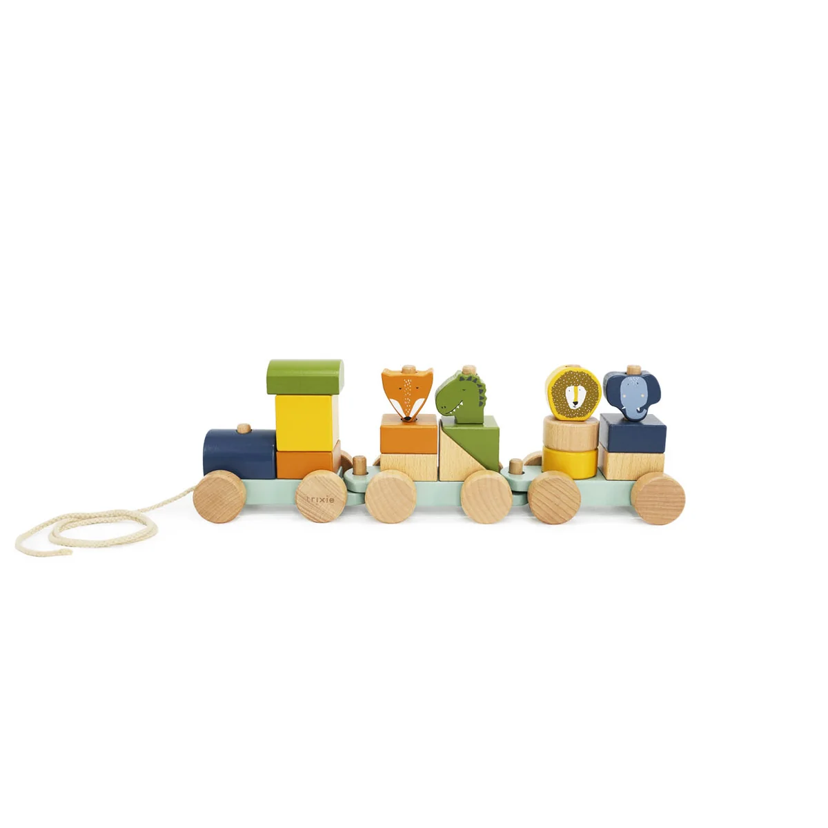 Wooden animal train