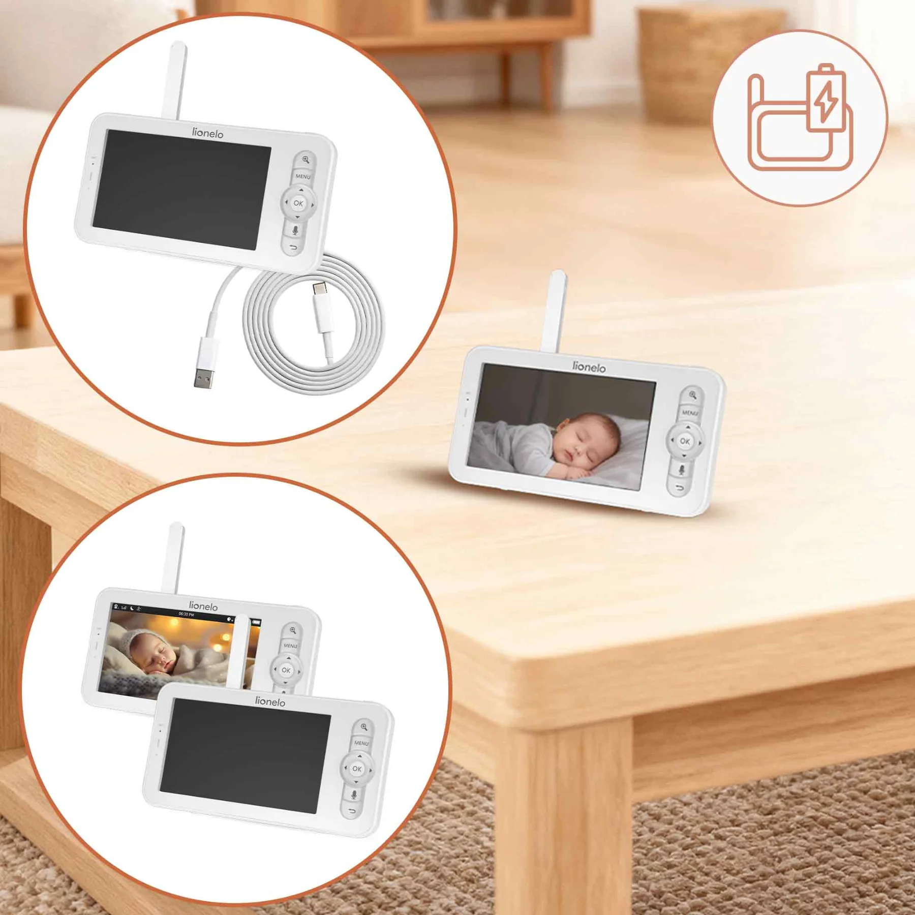 Lionelo BabyLine 9.2 AI – Video-monitor për bebe