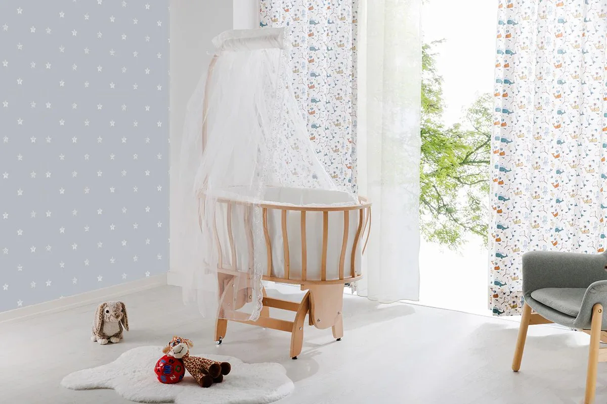 BabyWho Prato Shtrat Natural Wood – Djep për Bebe 50×90 cm