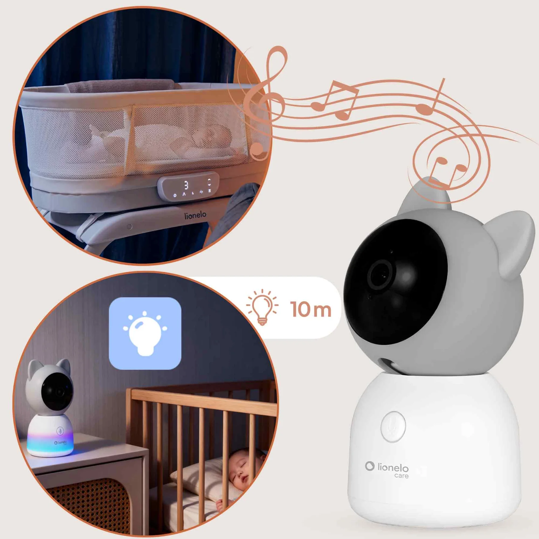 Lionelo BabyLine 9.2 AI – Video-monitor për bebe