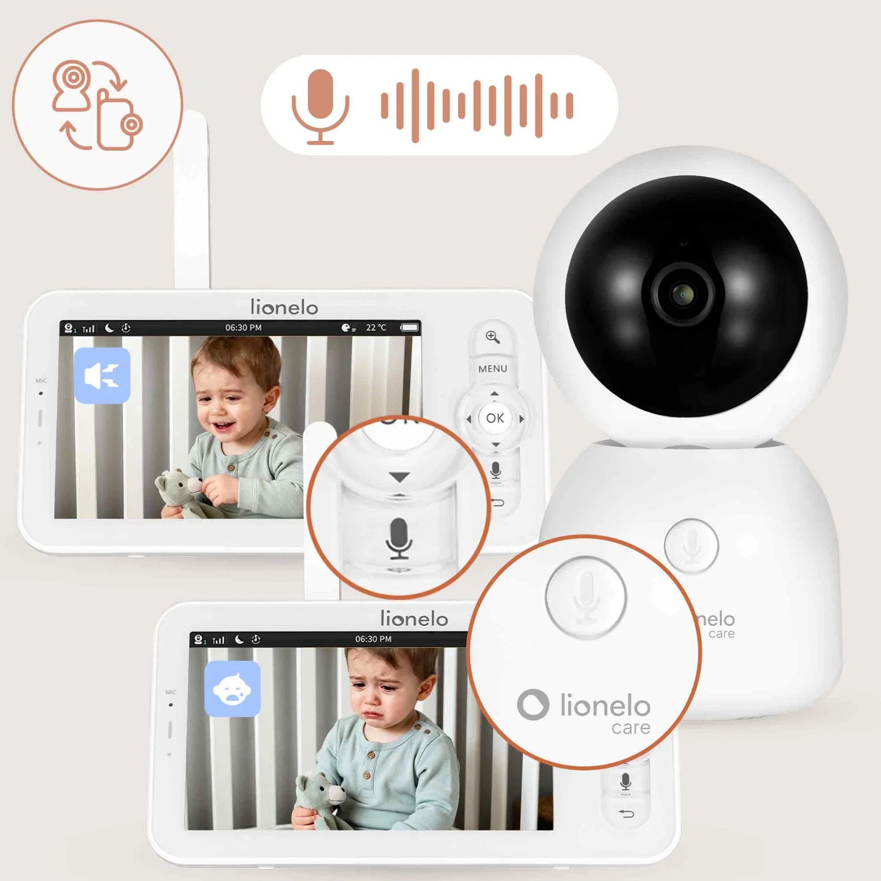 Lionelo BabyLine 9.2 AI – Video-monitor për bebe