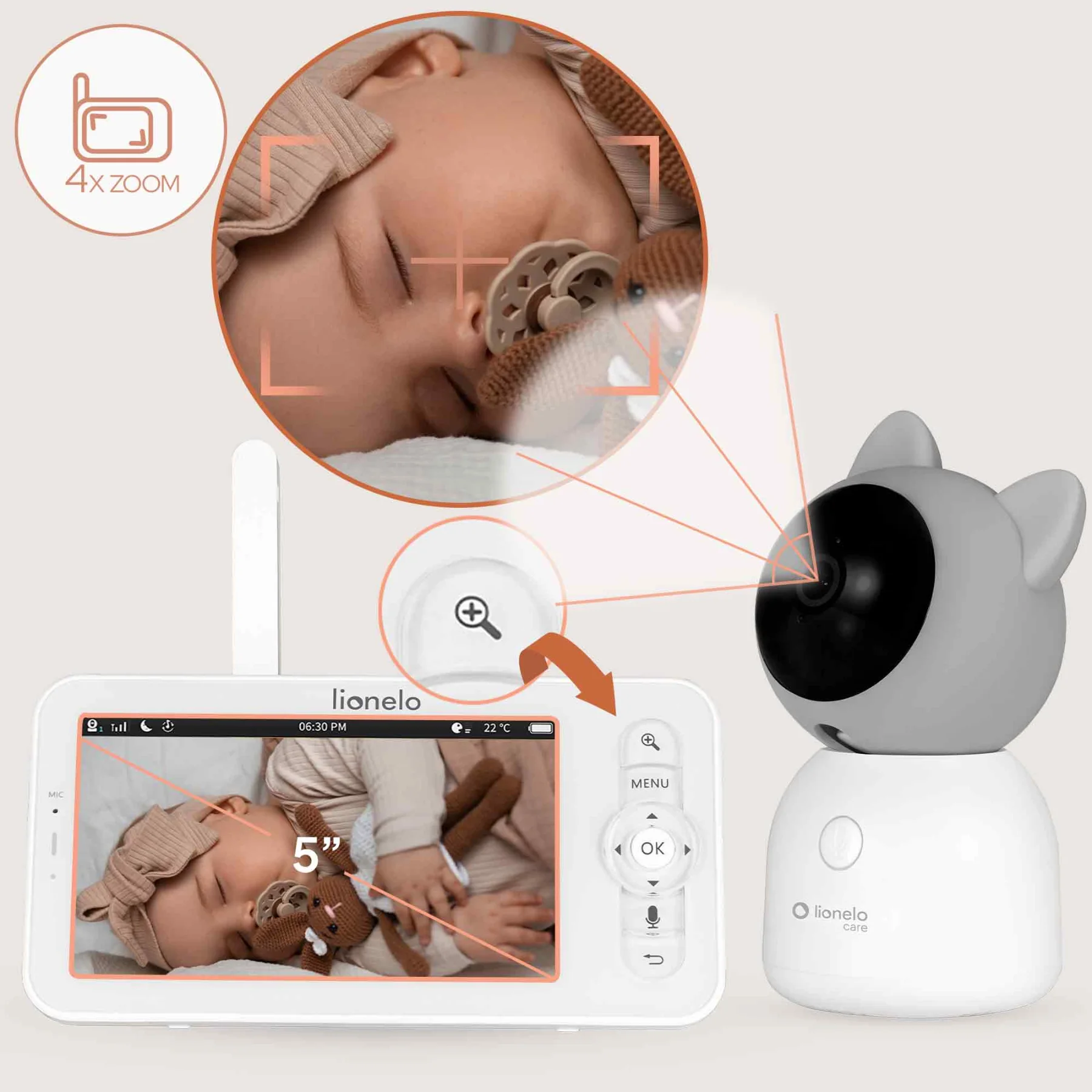 Lionelo BabyLine 9.2 AI – Video-monitor për bebe