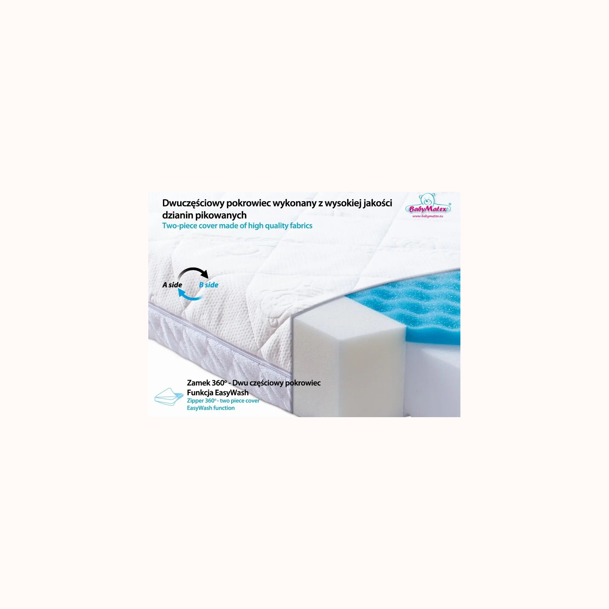 Babymatex Dyshek ortopedik CARPATHIA, 120 × 60 × 10 cm, pamja 2