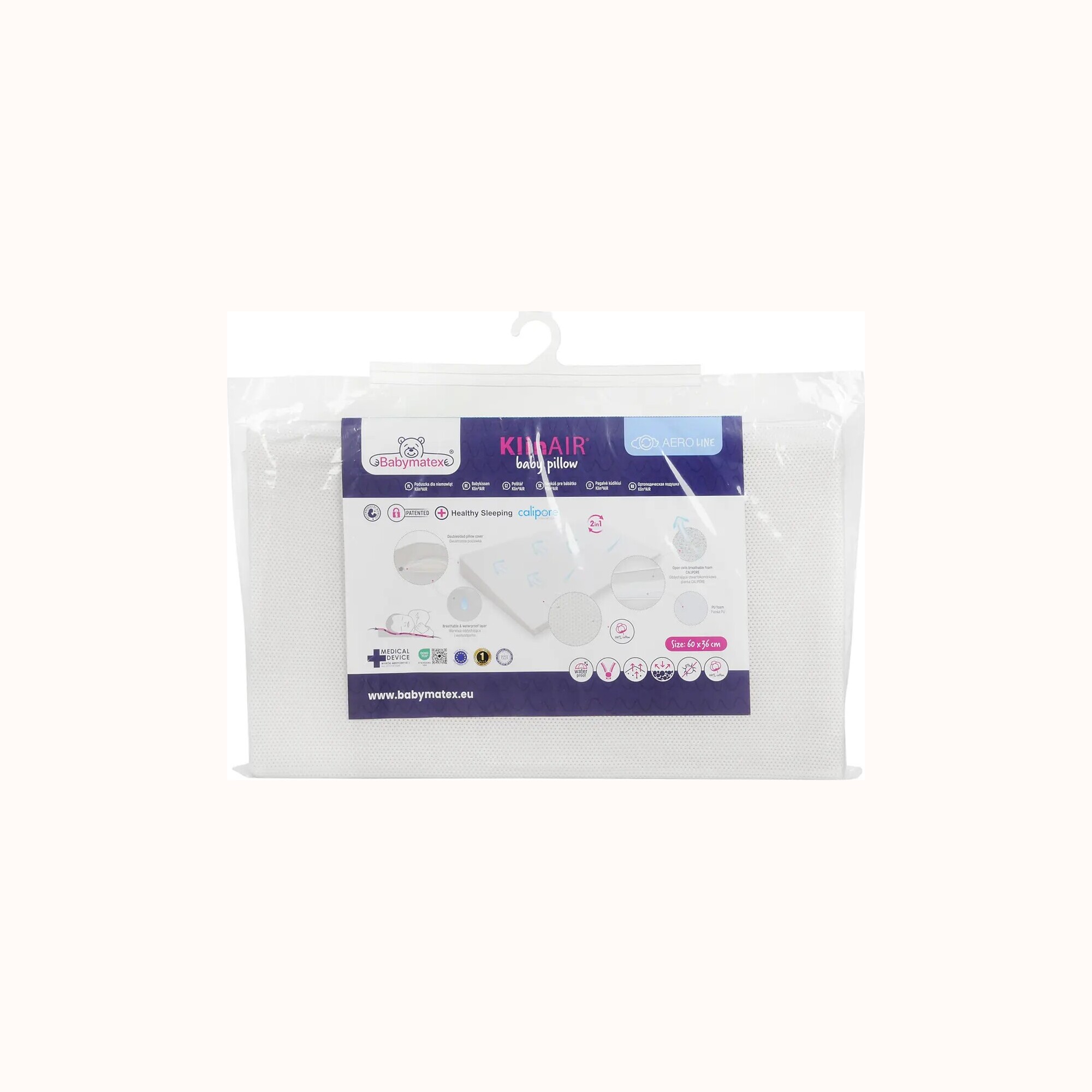 Babymatex Jastëk bebeje KLIN AIR, 60 × 36 cm, pamja 3