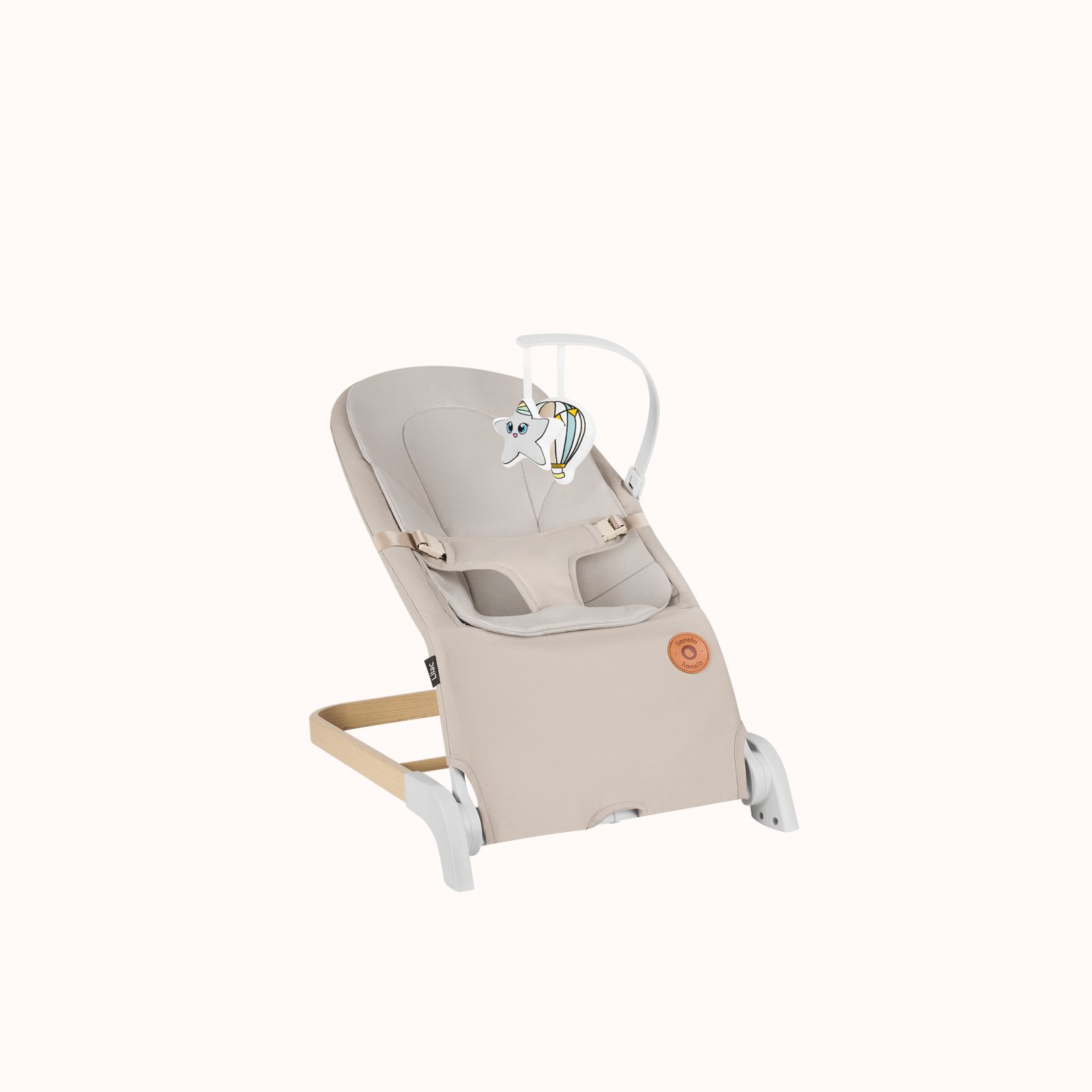 Lionelo Lilac Beige Sand – Rocker‑Recliner për fëmijë, pamja 1