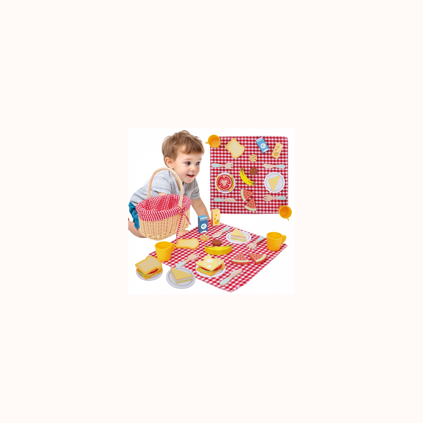 Set Pikniku prej Druri me Aksesorë, pamja 2