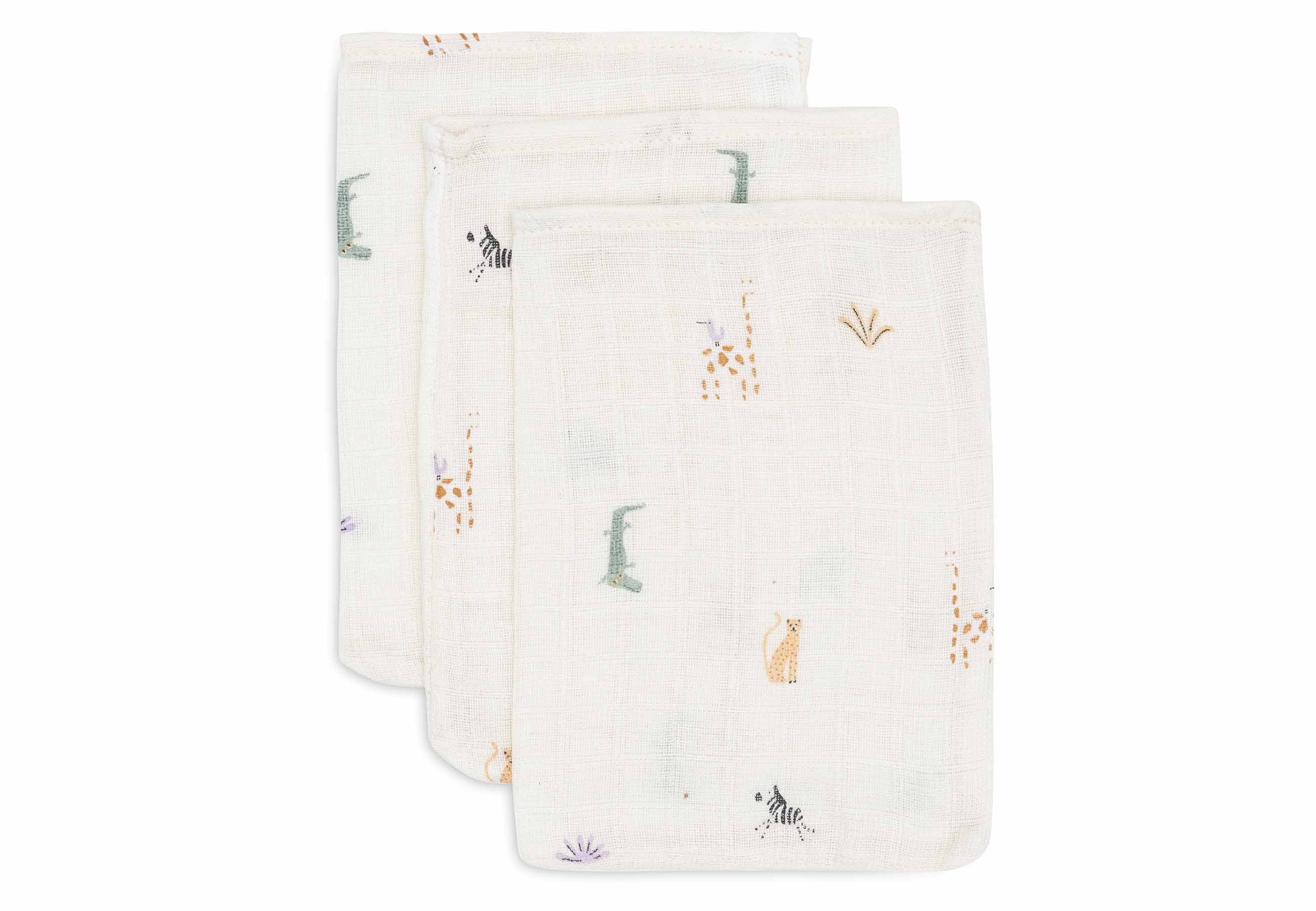 Jollein Jungle Jambo – Peceta muslin, set me 3 copë, pamja 1