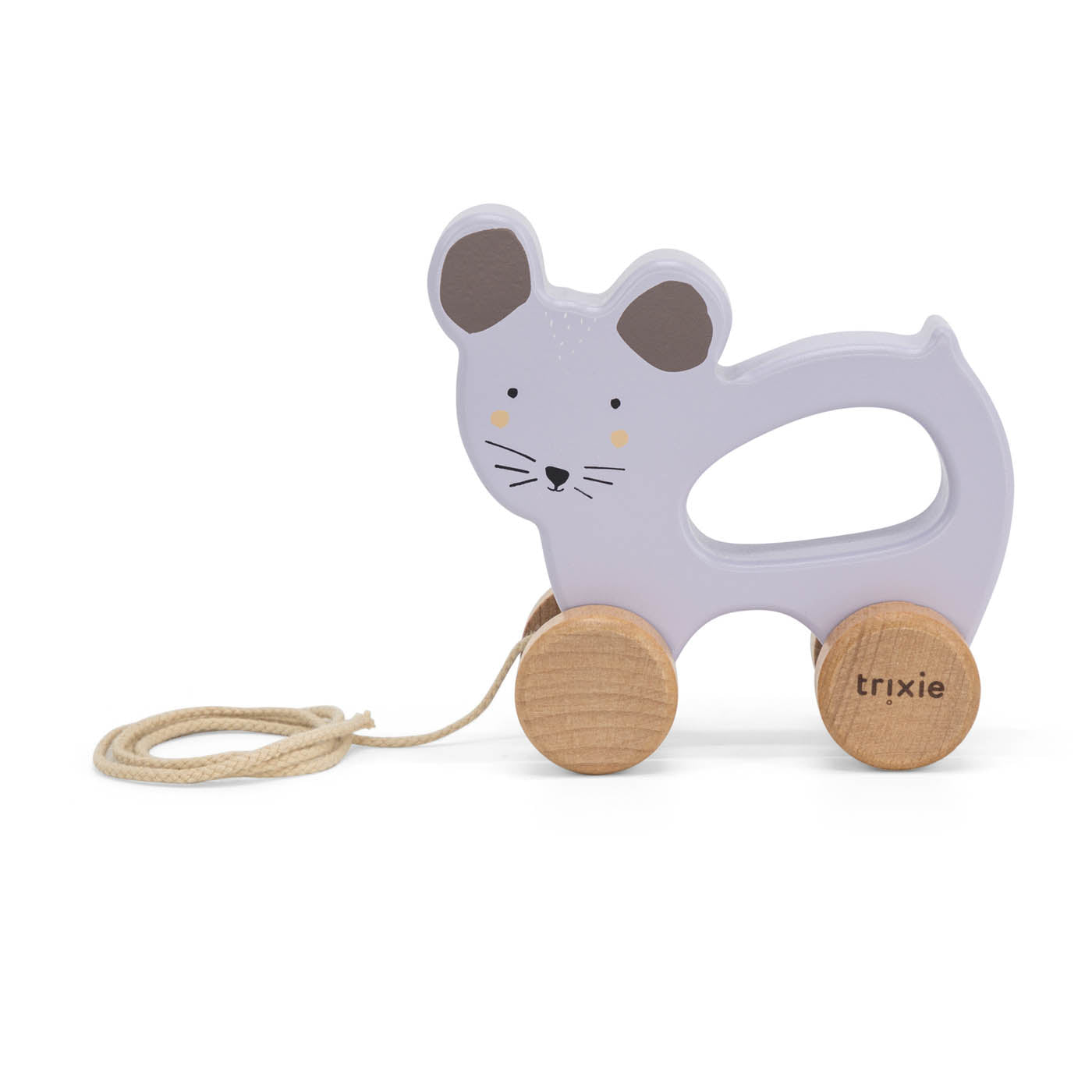 Wooden pull along Lodër - Mrs. Mouse