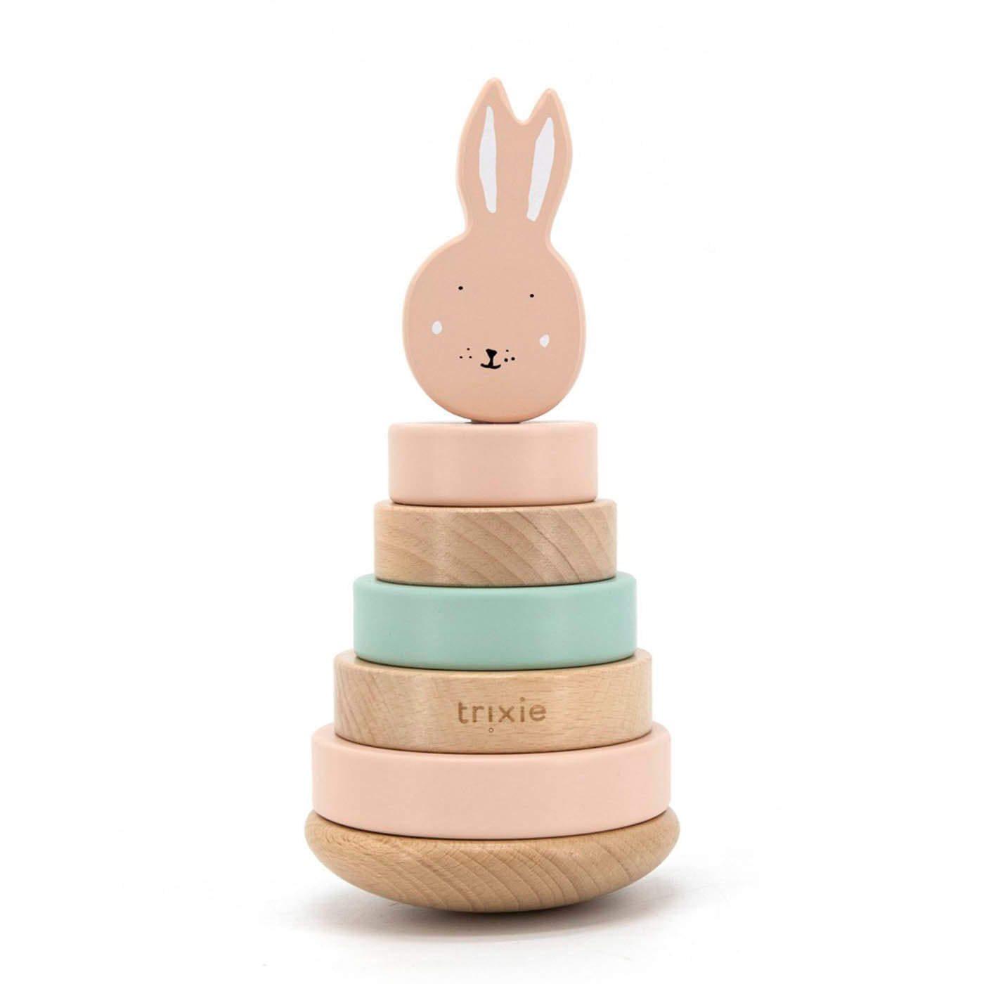 Wooden stacking Lodër - Mrs. Rabbit