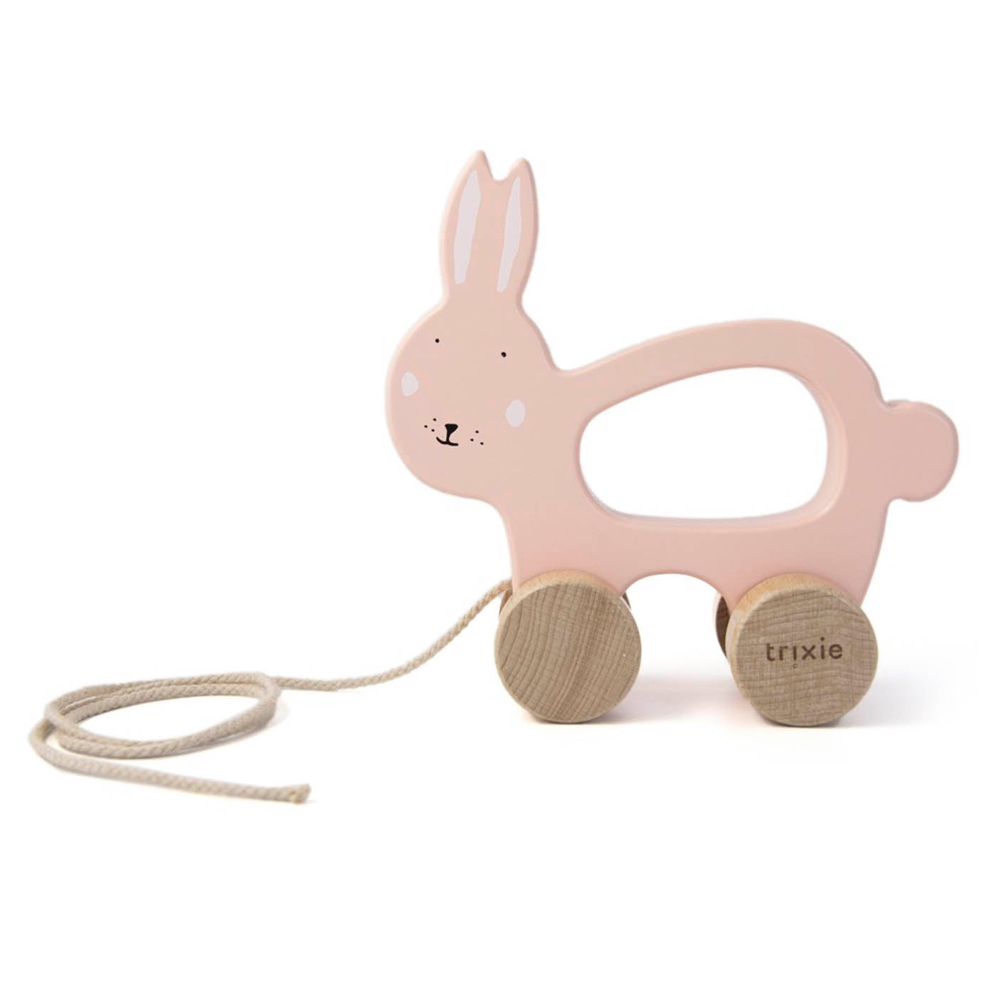 Wooden pull along Lodër - Mrs. Rabbit